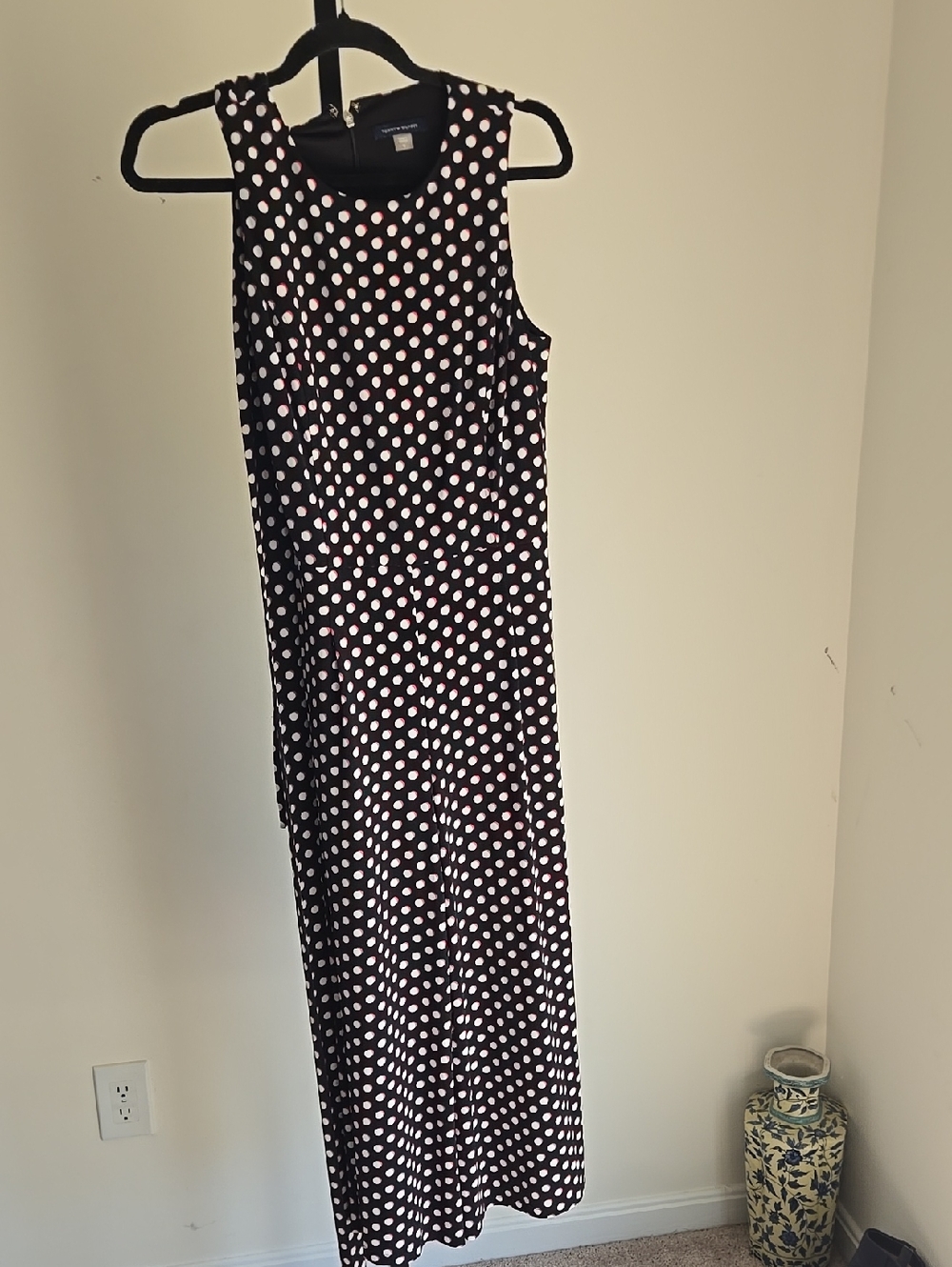 Tommy Hilfiger Polka Dot Black White And Red Jumpsuit Size:6